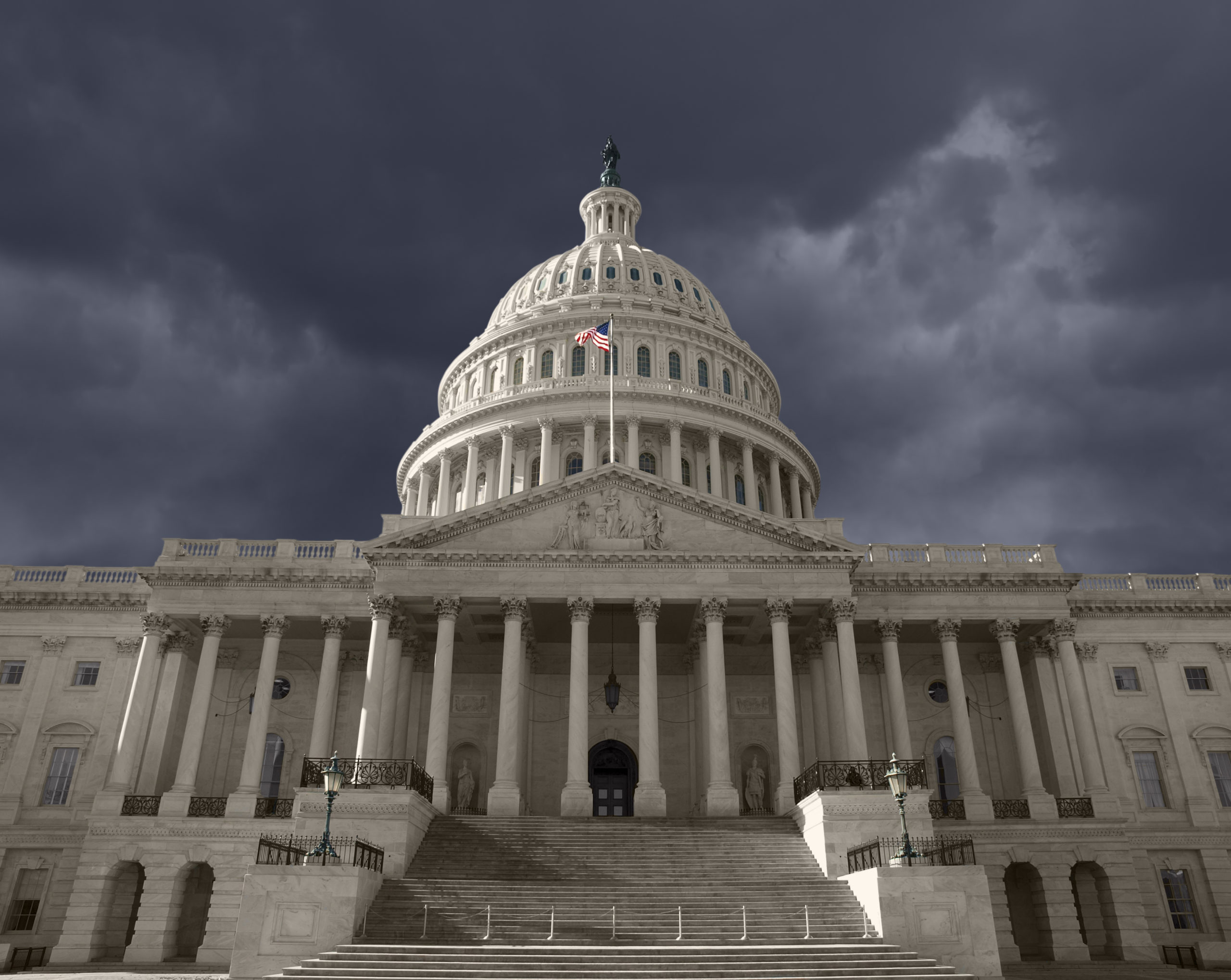 Dark Sky over the United States Capitol