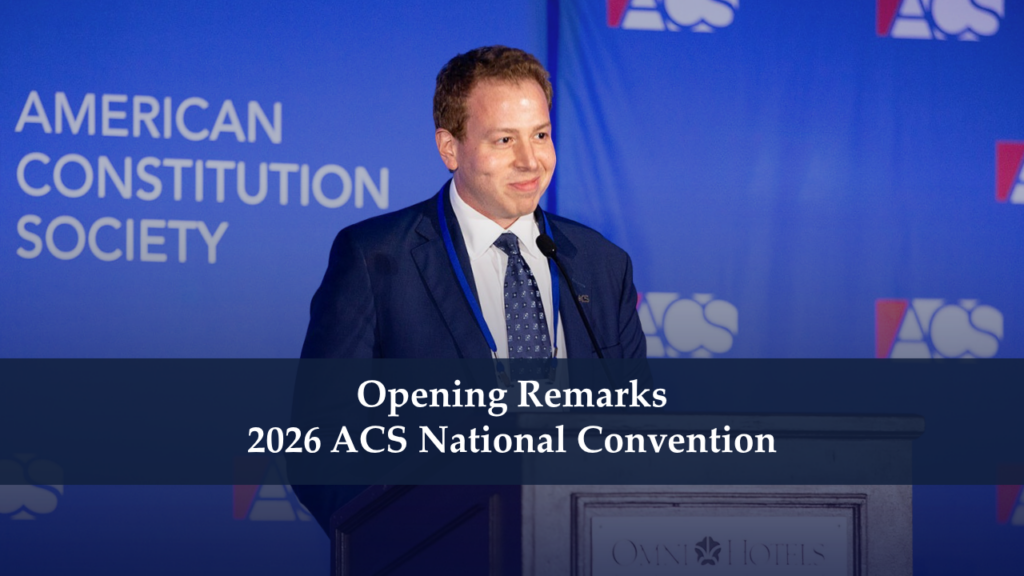ACS President Phil Brest Opens the 2026 National Convention