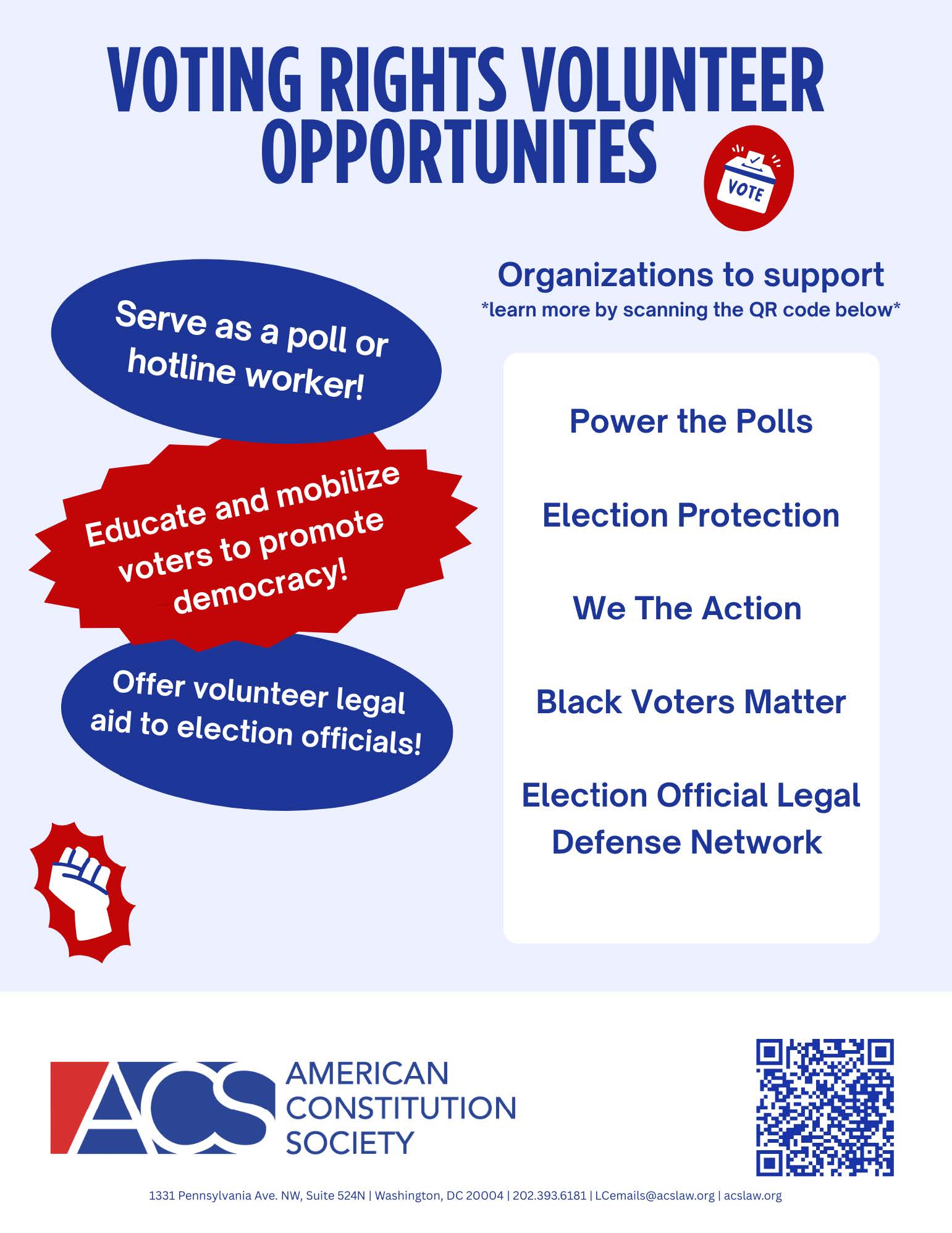 Voting Rights Volunteer Opportunities